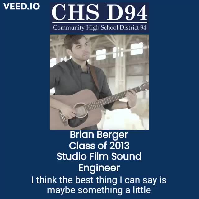 Brian Berger - Class of 2013 - Studio Film Sound Engineer - Brian Turnbaugh