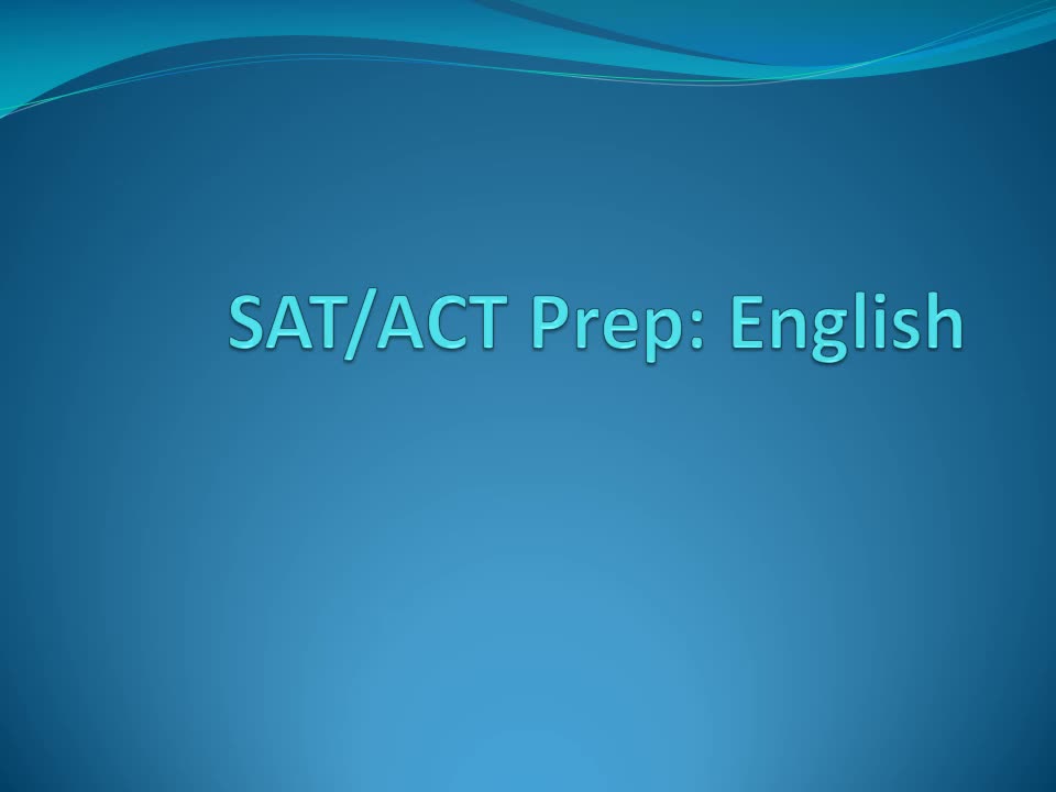 SAT and ACT Prep - 